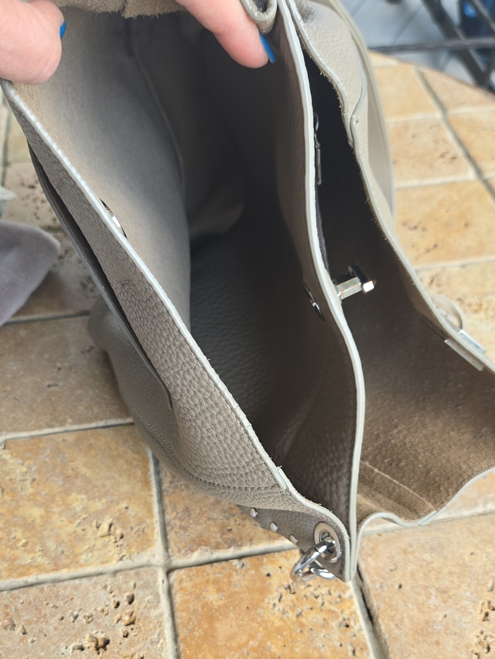 Rebecca Minkoff Neutral Taupe Leather Shoulder Bag - Classic Womens Crossbody - Picture 12 of 16